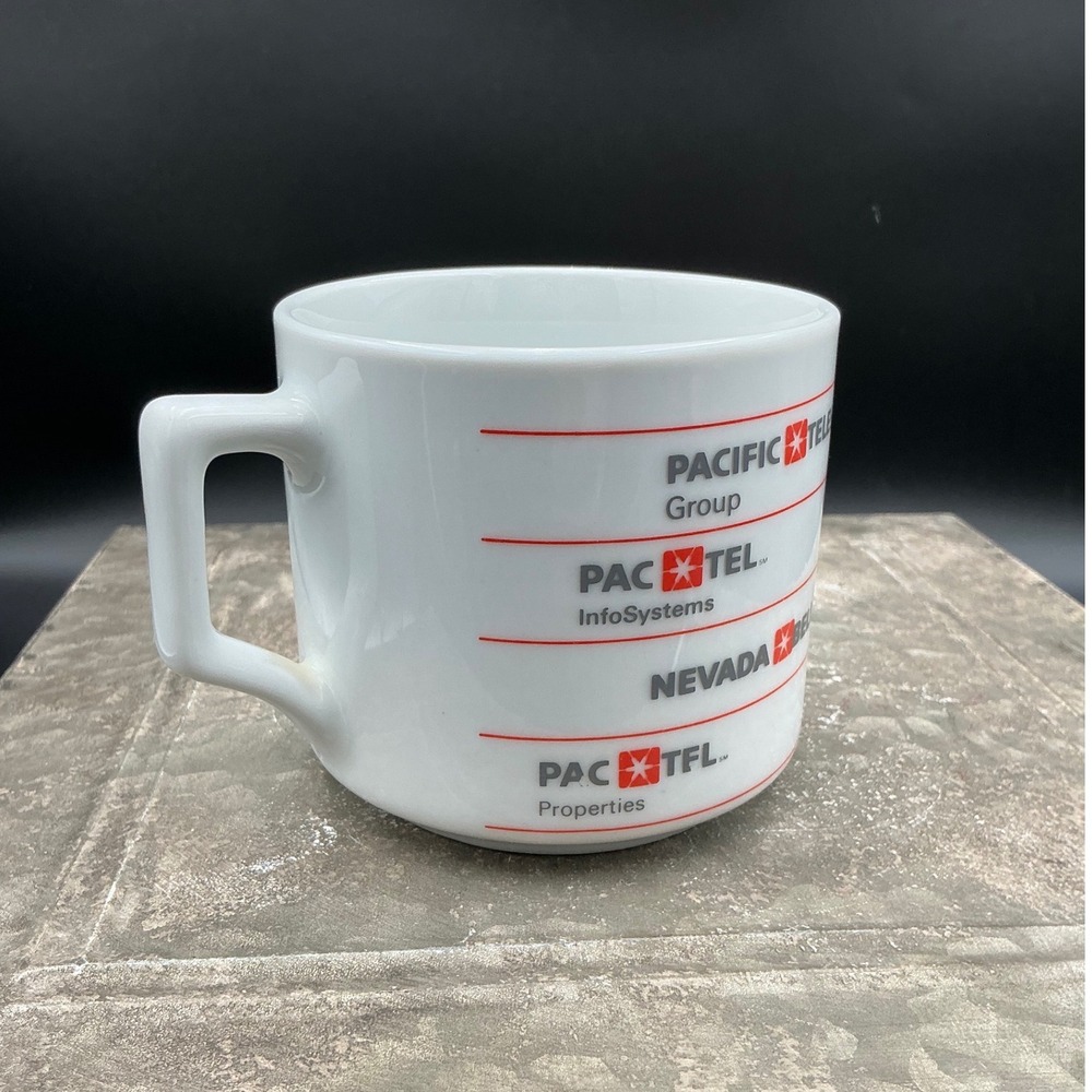 Vintage Pacific Telesis Group PacTel Pacific Bell Ceramic Coffee Mug White - Picture 3 of 6